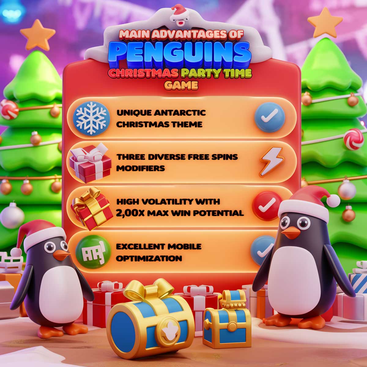 Penguins Christmas Party Time slot machine game